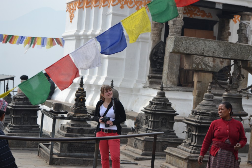 gebedsvlaggen Kathmandu Monkey temple